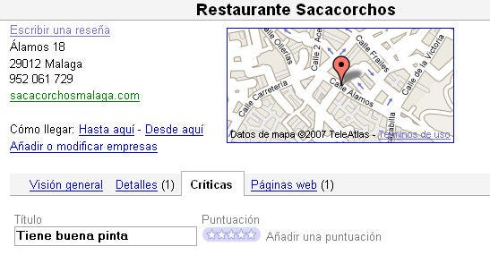 Google Maps críticas