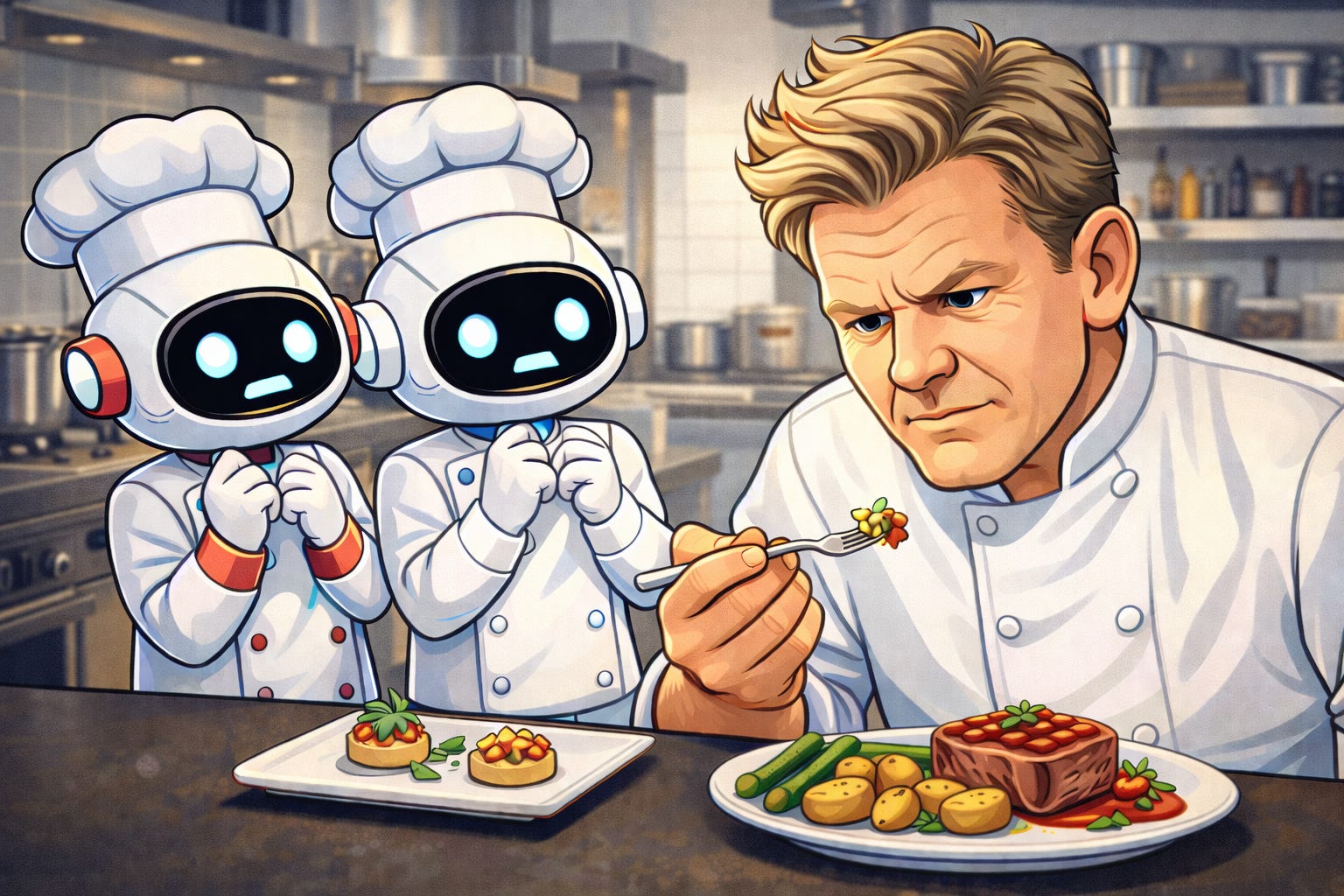 Robot Gordon Ramsay ChatGPT vs Claude: I Ran a Gordon Ramsay Test to See Which AI Actually Wins