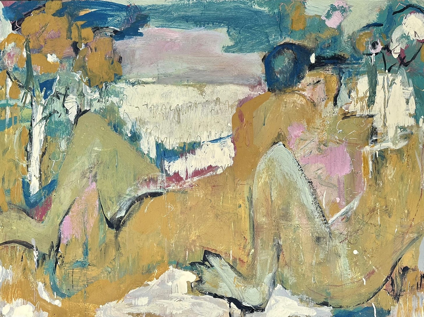 A painting of a person lying down

Description automatically generated