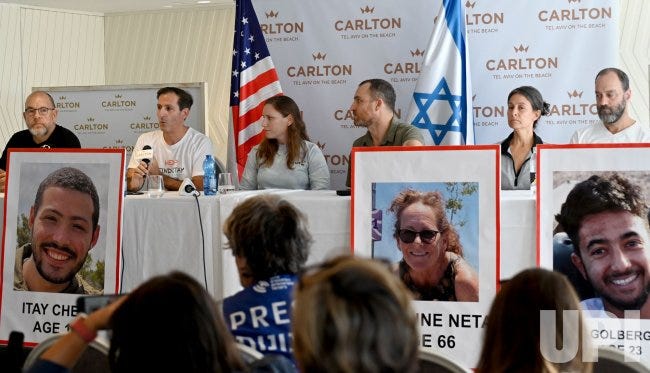 Photo: American-Israeli Families Speak About Loved Ones Taken Hostage By Hamas - JER2023101008 - UPI.com Photo: American-Israeli Families Speak About Loved Ones Taken Hostage By Hamas - JER2023101008 - UPI.com