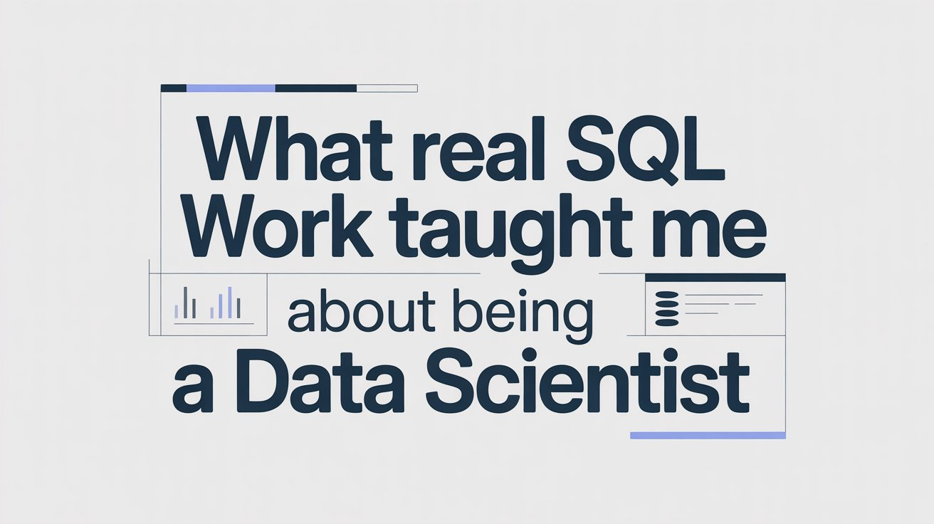 What Real SQL Work Taught Me About Being a Data Scientist