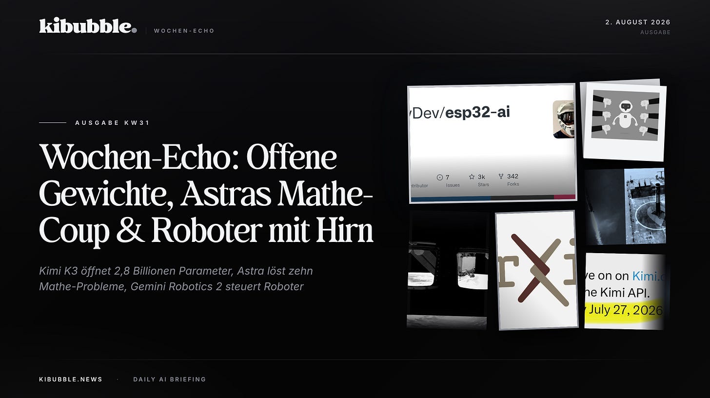 Wochen-Echo: Offene Gewichte, Astras Mathe-Coup & Roboter mit Hirn Wochen-Echo: Offene Gewichte, Astras Mathe-Coup & Roboter mit Hirn