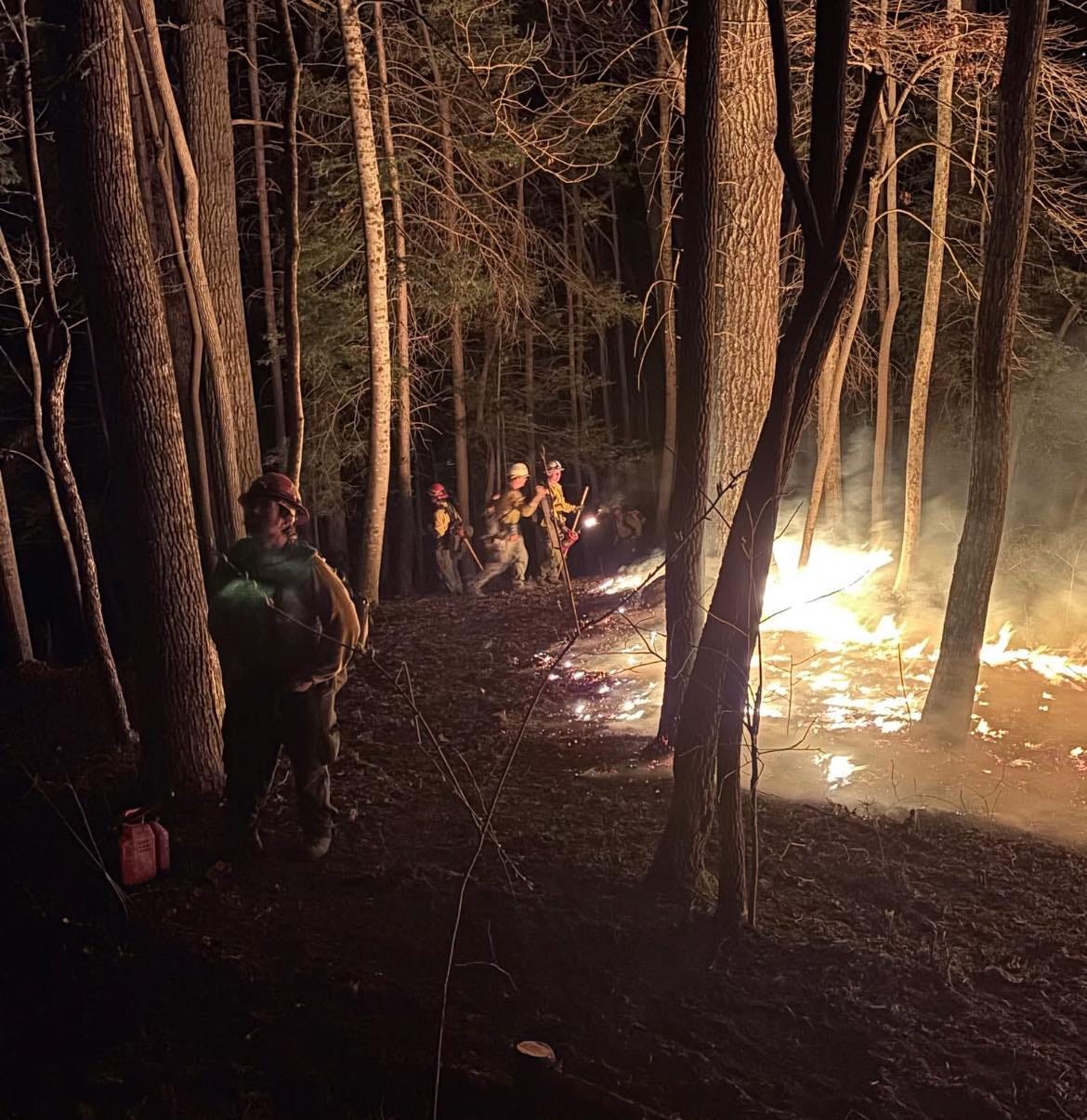 May be an image of 3 people and fire
