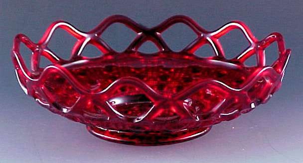 Ruby Laced Edge Nappy from Imperial Glass