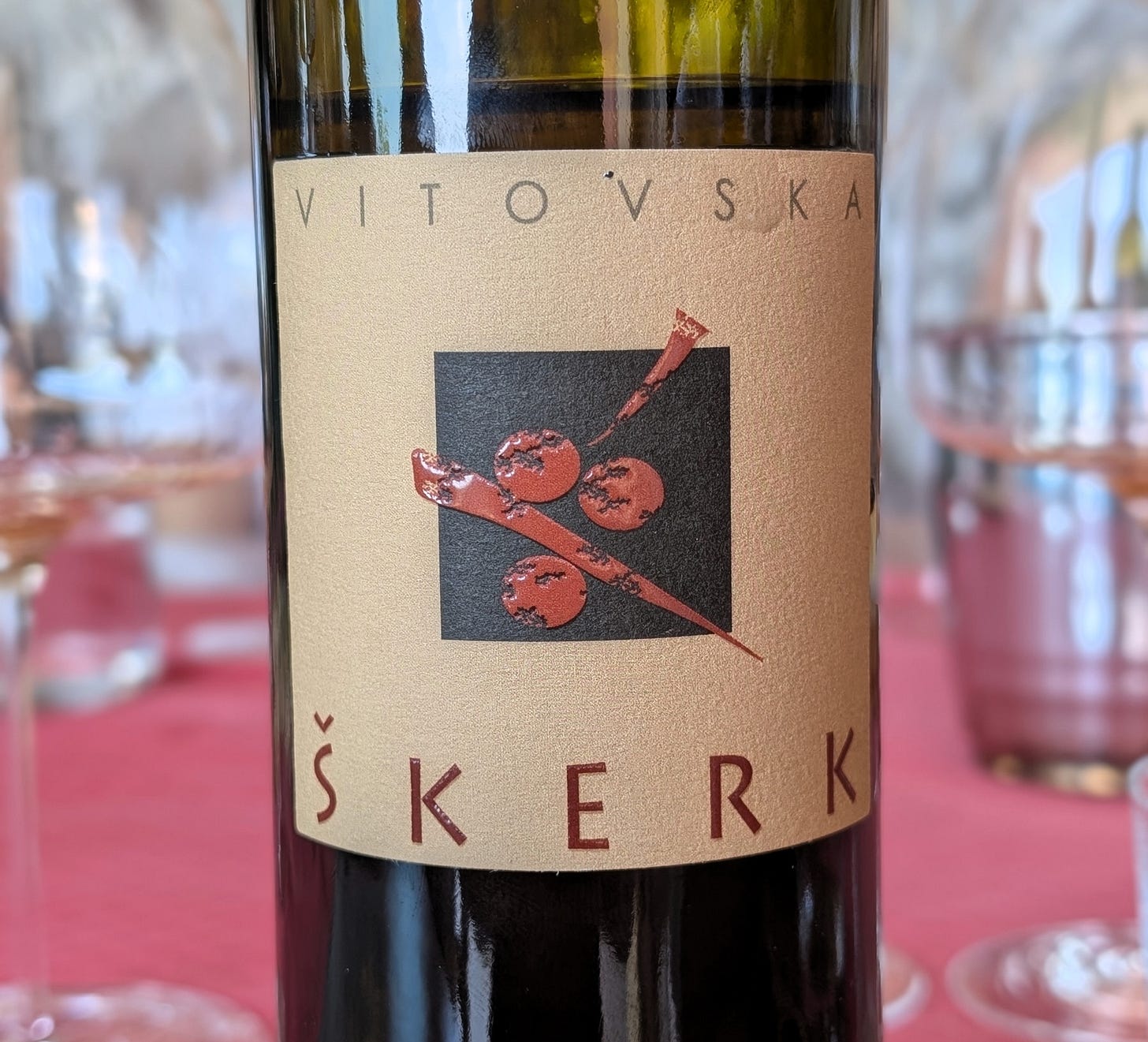 From 2023, Škerk's labels have been subtly changed to show that the wines are now fermented in limestone. From 2023, Škerk's labels have been subtly changed to show that the wines are now fermented in limestone.