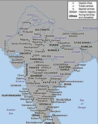 Maps and International Relations: Medieval Kingdoms/Empires of India