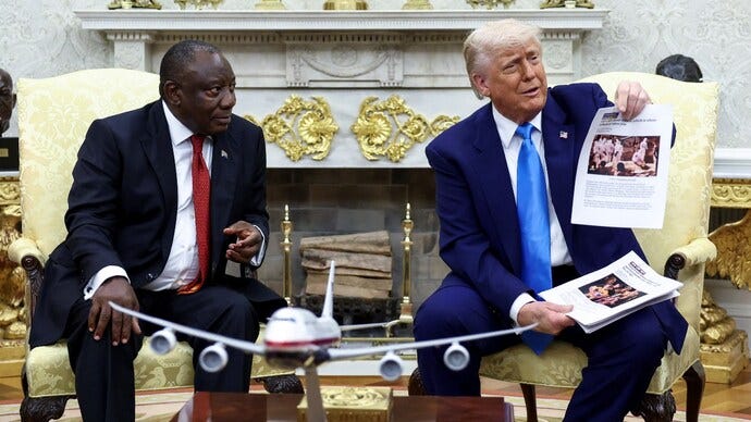 At White House, Trump confronts South African President over white genocide  claims - India Today