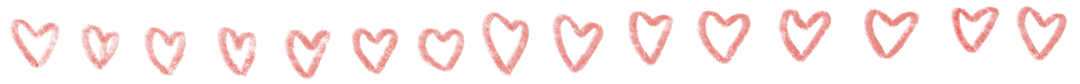 row of hearts