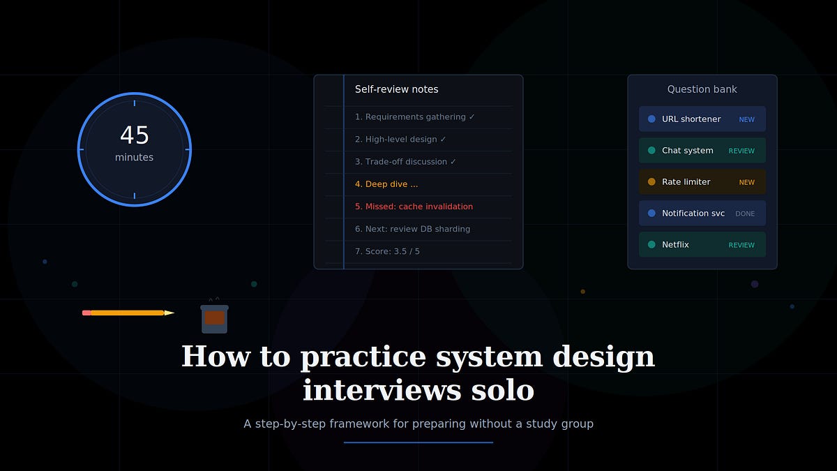How to Practice System Design Interviews Solo (Without a Study Group)