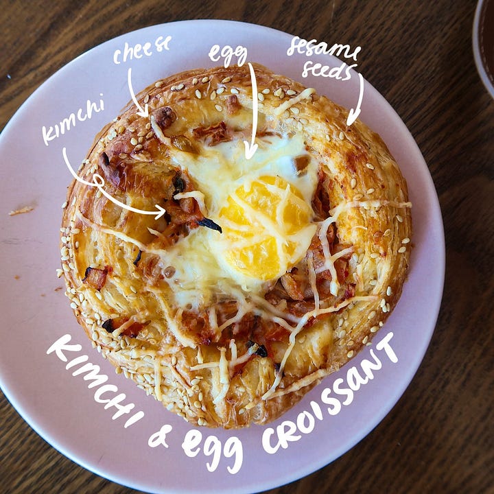 Cafe Mochiko Kimchi & Egg Croissant