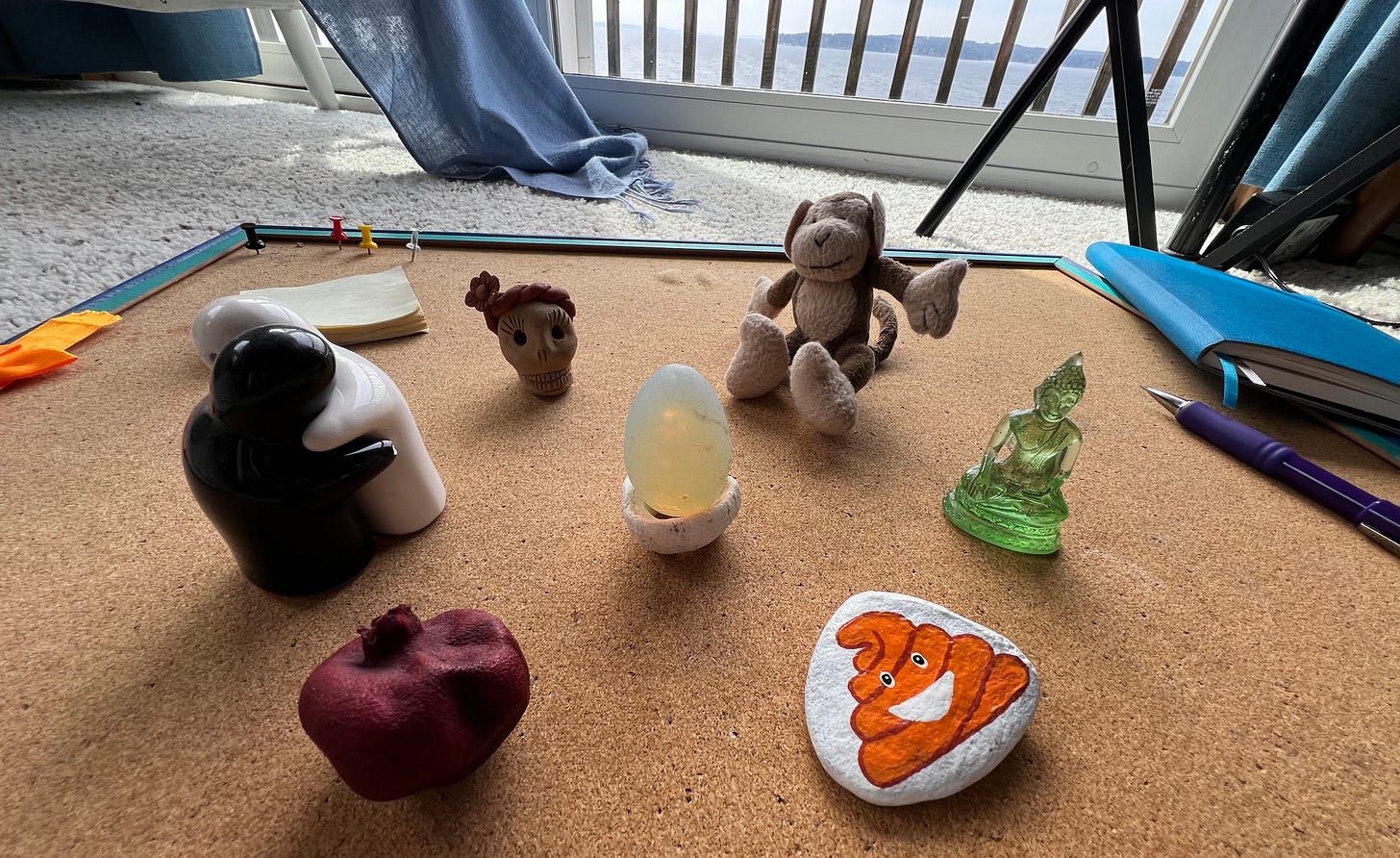 my messy altar for creative spirit