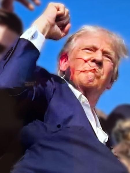 Amazon.com - Trump Bloody Raised Fist Sticker (Donald Republican Shot GOP Badass vinyl decal for ...