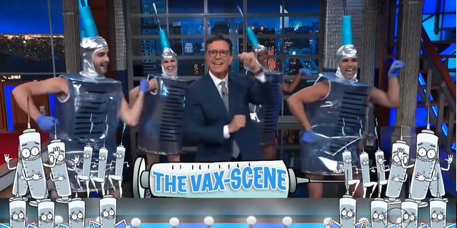 Colbert celebrates end of COVID emergency to masked audience: 'I wish ...