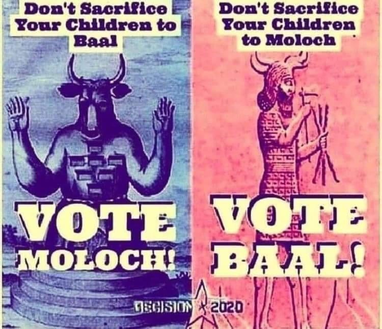 Vote Moloch! Vote Baal! Vote Moloch! Vote Baal!