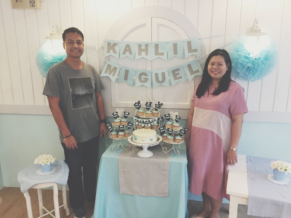 Our photo for our Stacy’s BGC baby shower