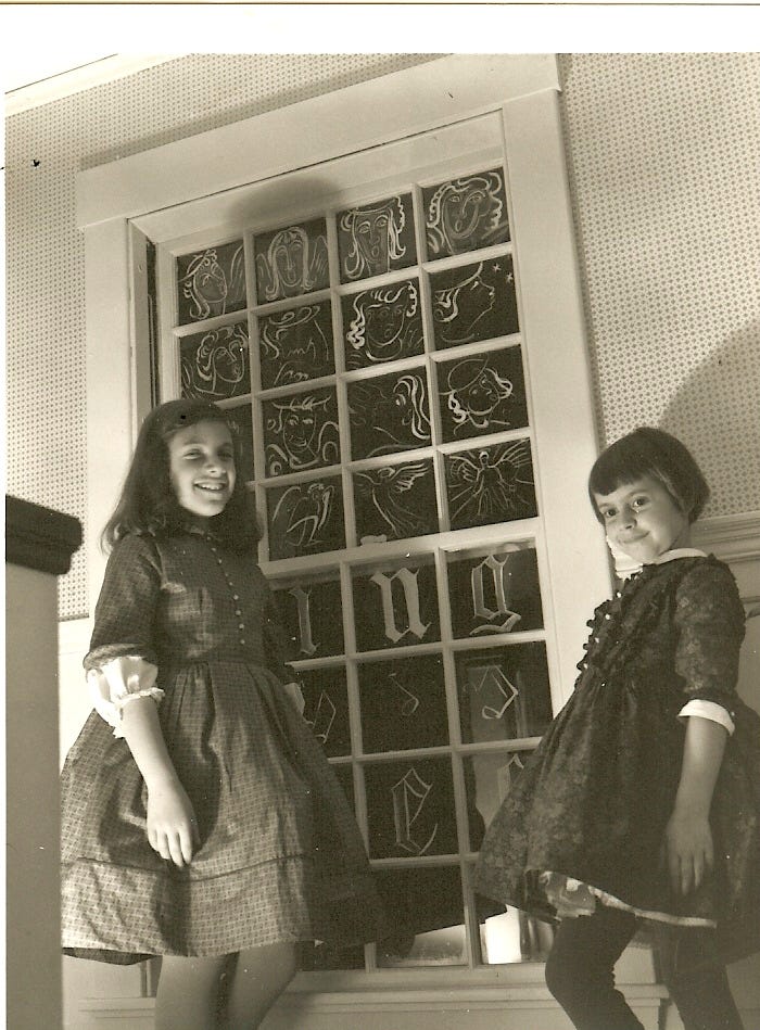 Rona and Joyce Maynard at Christmas