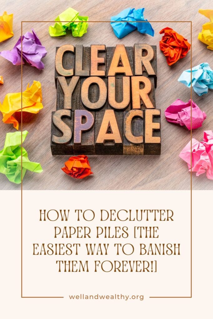 How to Declutter Paper Piles 