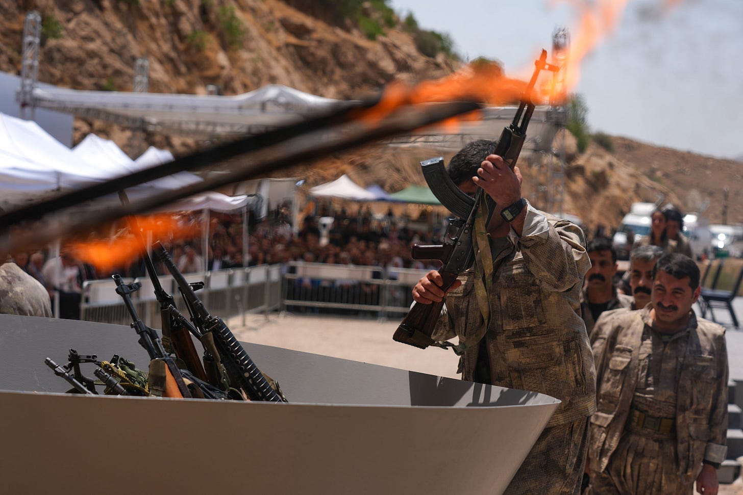 Turkey-Kurdish conflict: PKK militants burn weapons in landmark step toward  peace | CNN