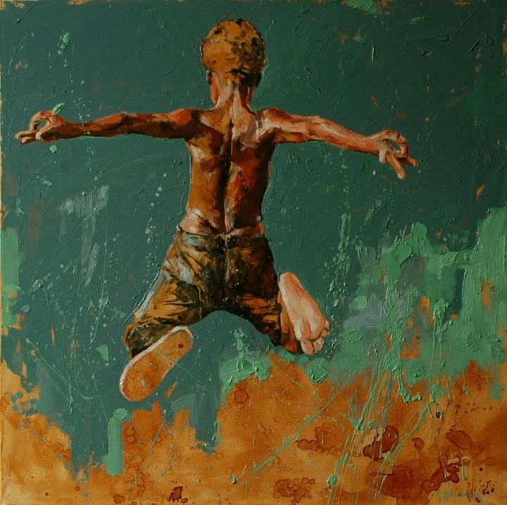 Children's Courage, Painting by Marcin Mikołajczak | ArtMajeur Children's Courage, Painting by Marcin Mikołajczak | ArtMajeur