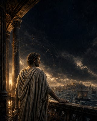 Title: A Stoic meets the storm with clear judgement - Description: A Stoic meets the storm with clear judgement