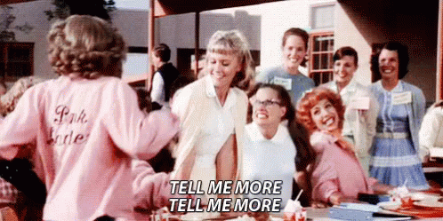 Tell Me More, Tell Me More - Grease GIF - Tell Me More Grease Musical -  Discover & Share GIFs