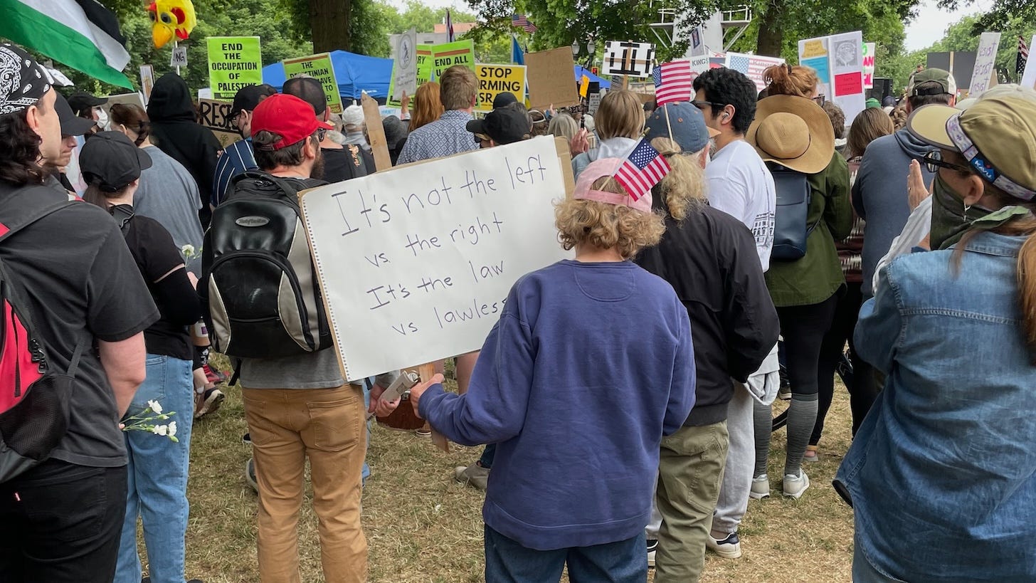 It's not the left vs. the right. It's the law vs. lawless.