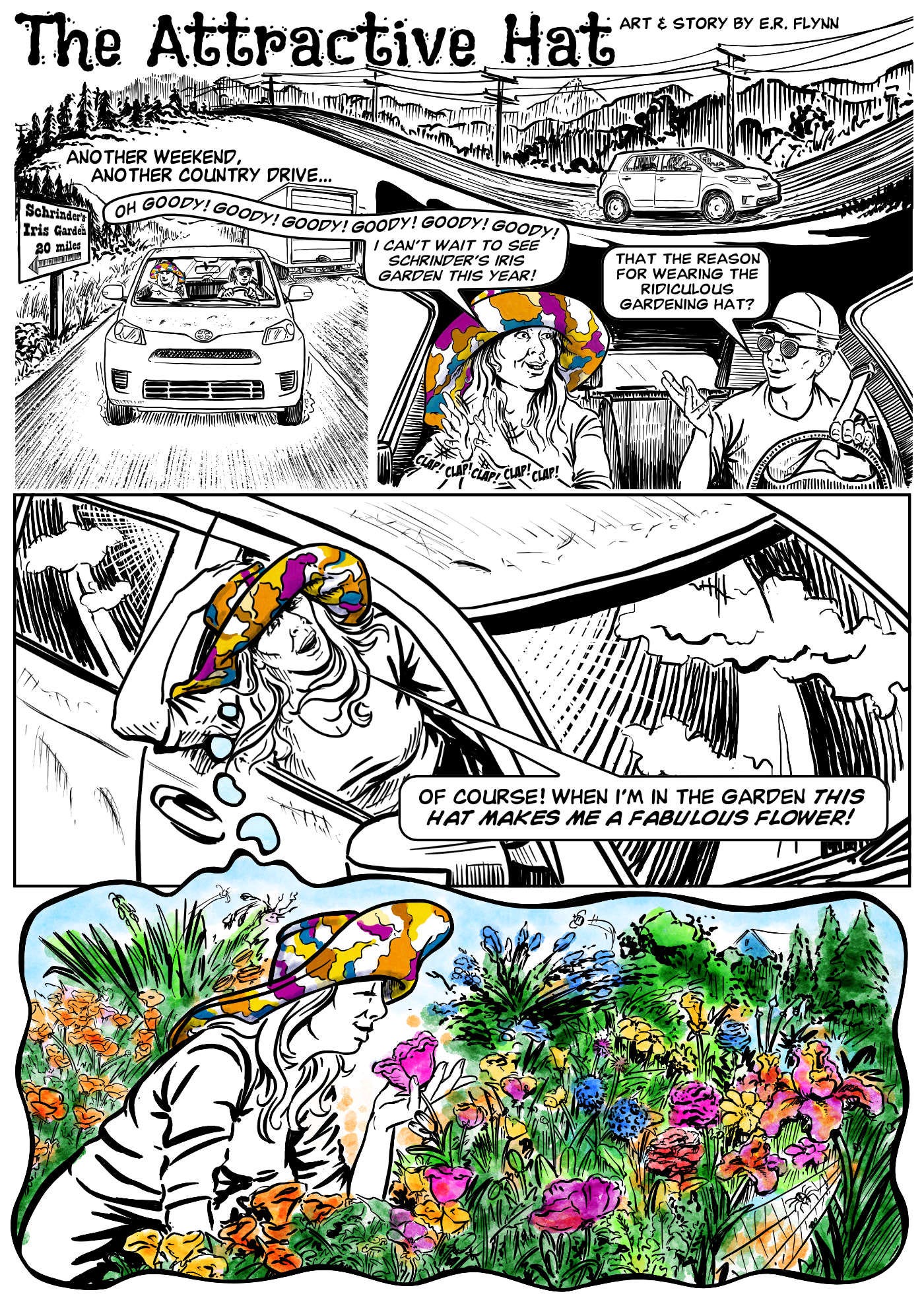 Page 1 “The Attractive Hat” comic by E.R. Flynn Page 1 “The Attractive Hat” comic by E.R. Flynn