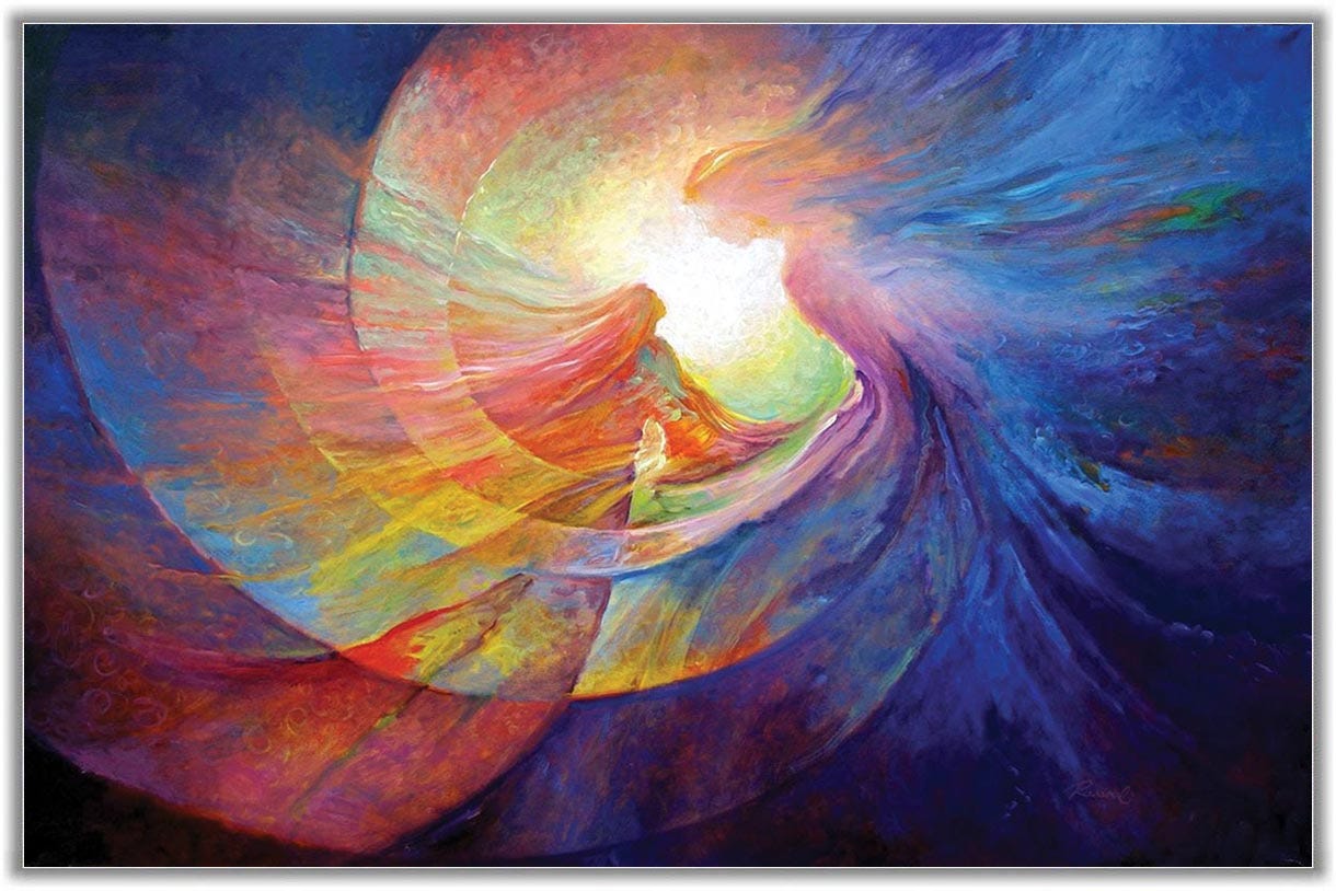 Abstract paintings and conceptual spiritual art by Freydoon Rassouli