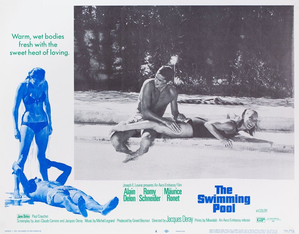 La Piscine Original 1970 U.S. Scene Card - Posteritati Movie Poster Gallery