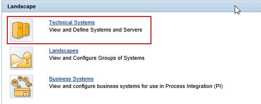 Go to Technical Systems under SLD