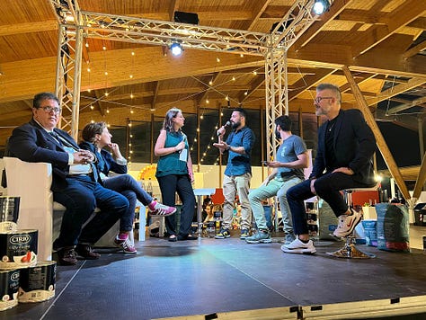 Tre immagini che rappresentano gli speaker del talk di apertura della Città della Pizza