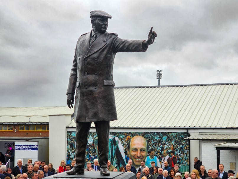 The John Rudge statue, unveiled at Port Vale - Jenna Goodwin