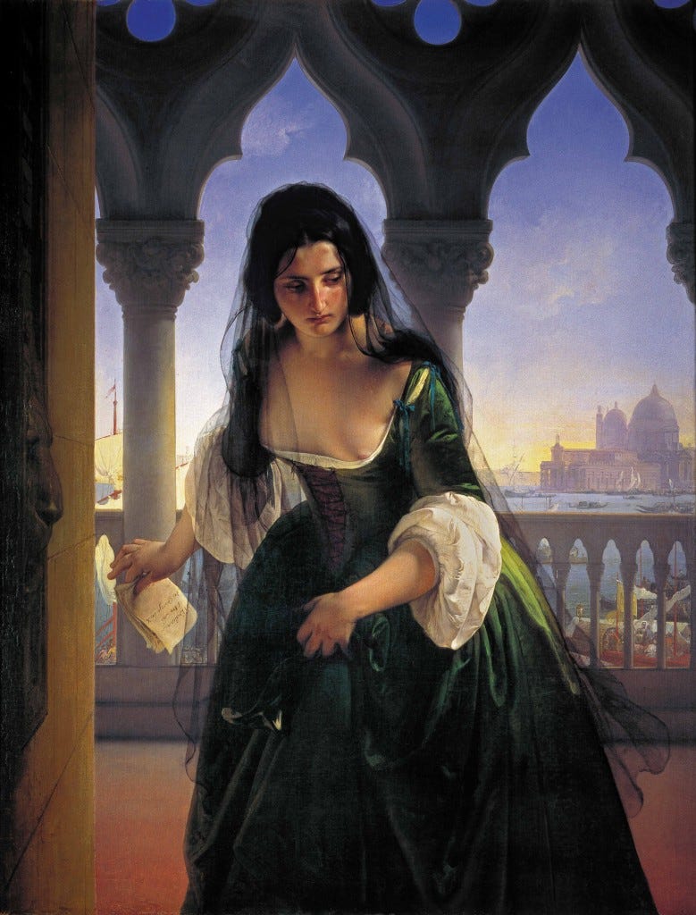 Hayez The Secret Accusation painting
