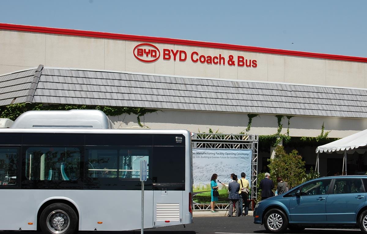 BYD factory in Lancaster. Source: theavtimes BYD factory in Lancaster. Source: theavtimes