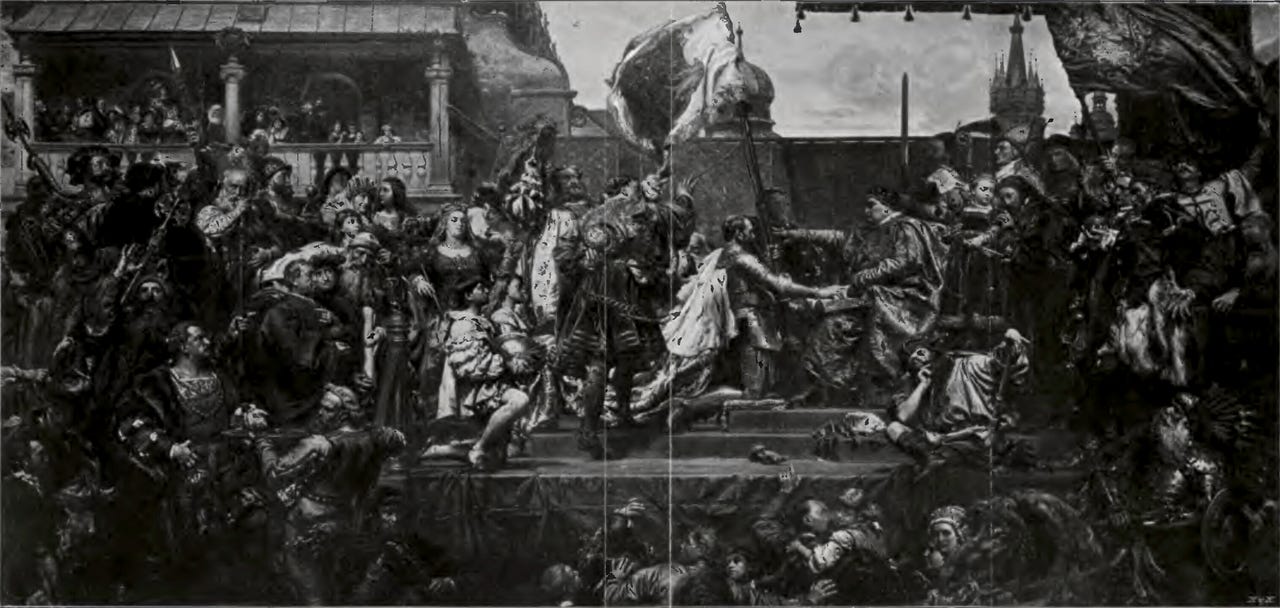 Jan Matejko, the Prussian Homage, oil on canvas, 1882, National Museum in Krakow