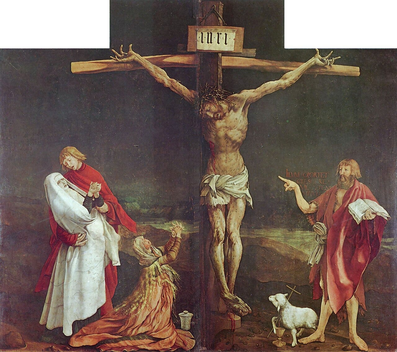 Matthias Grunewald, The Isenheim Altarpiece, the Crucifixion, about 1515 Matthias Grunewald, The Isenheim Altarpiece, the Crucifixion, about 1515