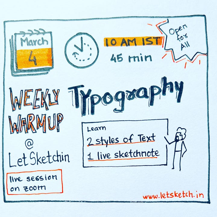 Letsketchin weekly warmup sketchnotes