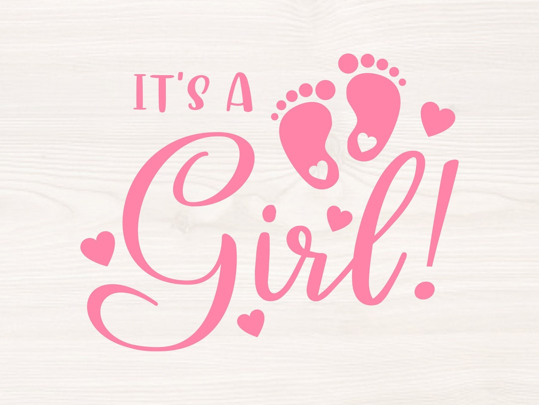 It's a Girl! SVG PNG Files for Cutting Machines, Digital Clipart, Pregnancy  Announcement, Gender Reveal, Baby Shower - Etsy