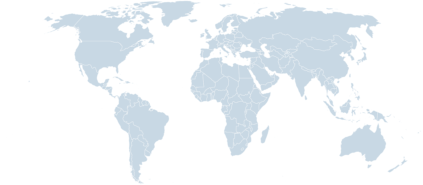 Atlantic-centered world map