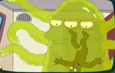 Look, the blob is eating what appears to be a youngish person! Look, the blob is eating what appears to be a youngish person!