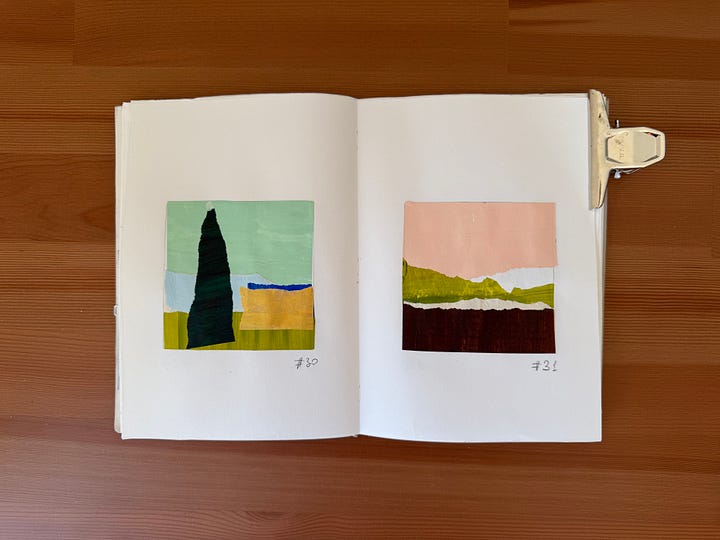 Mixed media art, collage art, sketchbook art