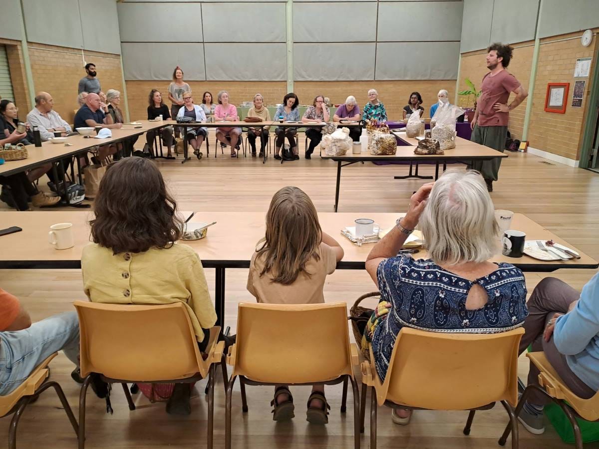 Alex from Earthrising Mushroom Farm in Lawson Alex from Earthrising Mushroom Farm in Lawson