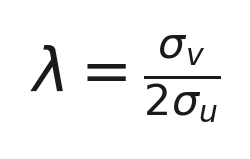 λ = σv / 2σu