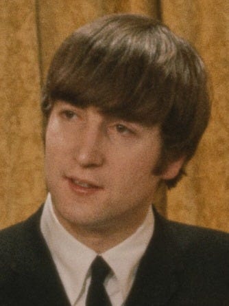 A photograph of John Lennon taken in 1964. A photograph of John Lennon taken in 1964.