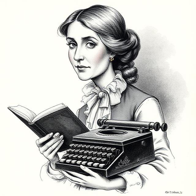 https://images.deepai.org/art-image/497d15cebbc24273aa1fe988ccc37027/young-woman-with-a-book-and-a-typewriter.jpg