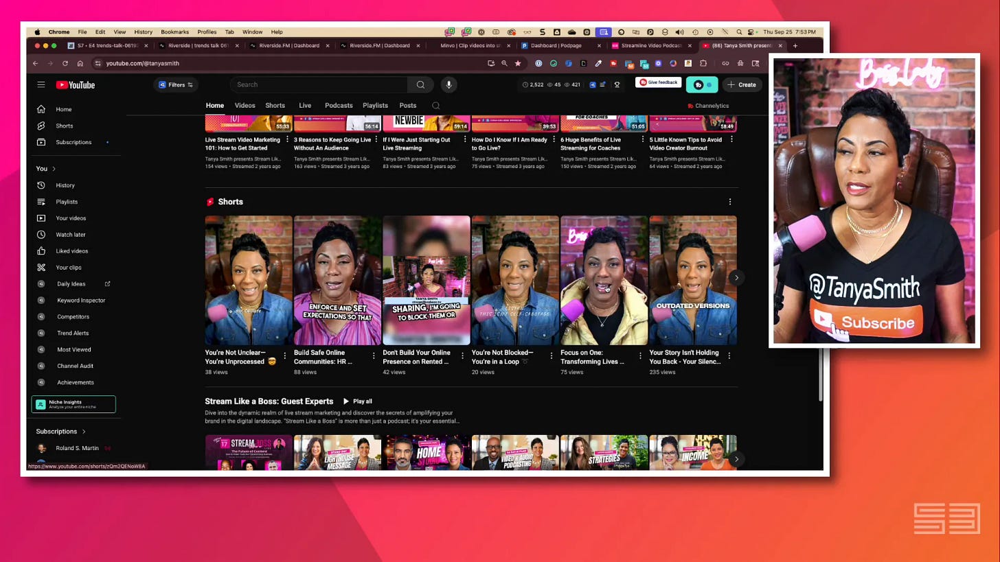Example social clips created from a livestream for YouTube Instagram Facebook