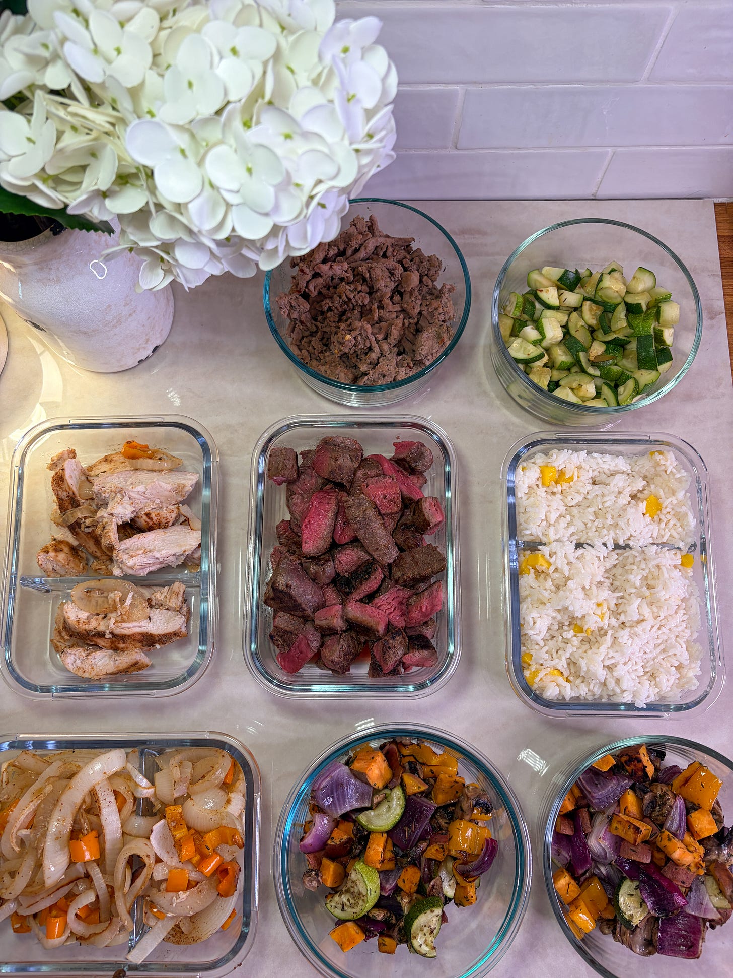 whole food ingredients cooked in meal prep containers whole food ingredients cooked in meal prep containers