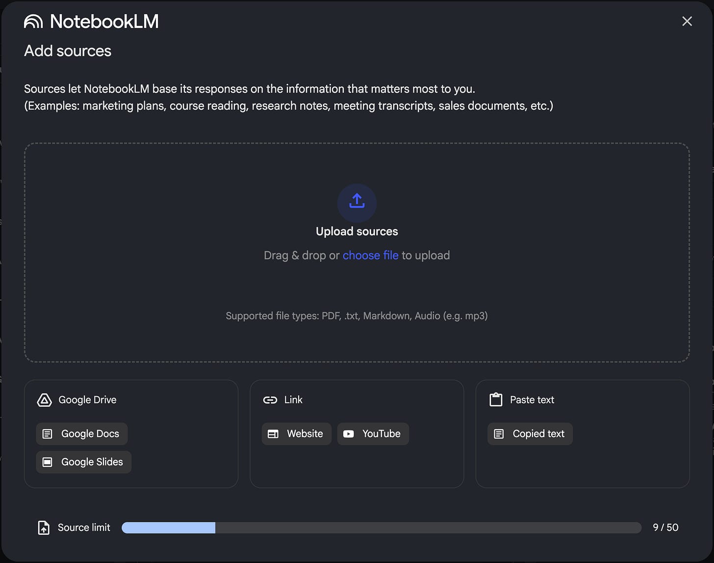 NotebookLM Multimodal Inputs