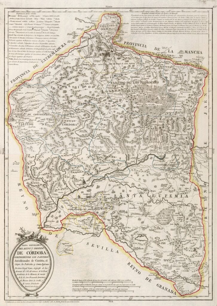 Mapa del Reino de Córdoba (1797) Mapa del Reino de Córdoba (1797)