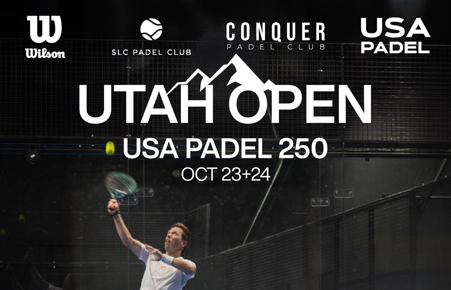 Flyer for Utah Open 250-level USA padel tournament Flyer for Utah Open 250-level USA padel tournament